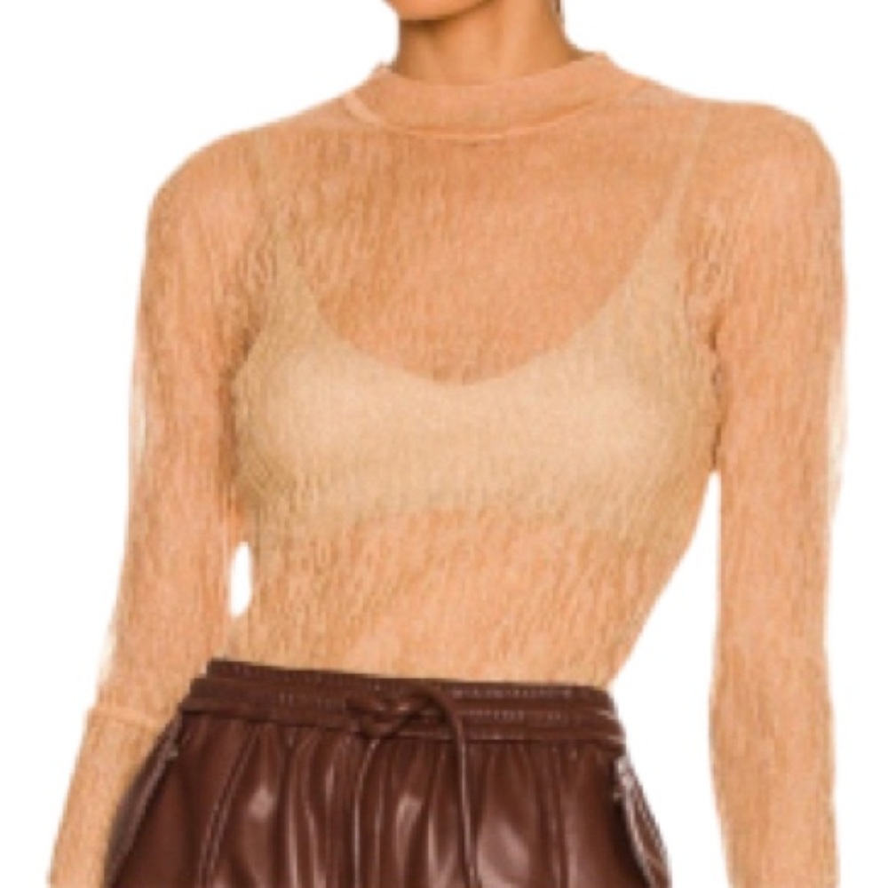 NWT Aknvas Nude Priska Mock Neck Top - Sz S